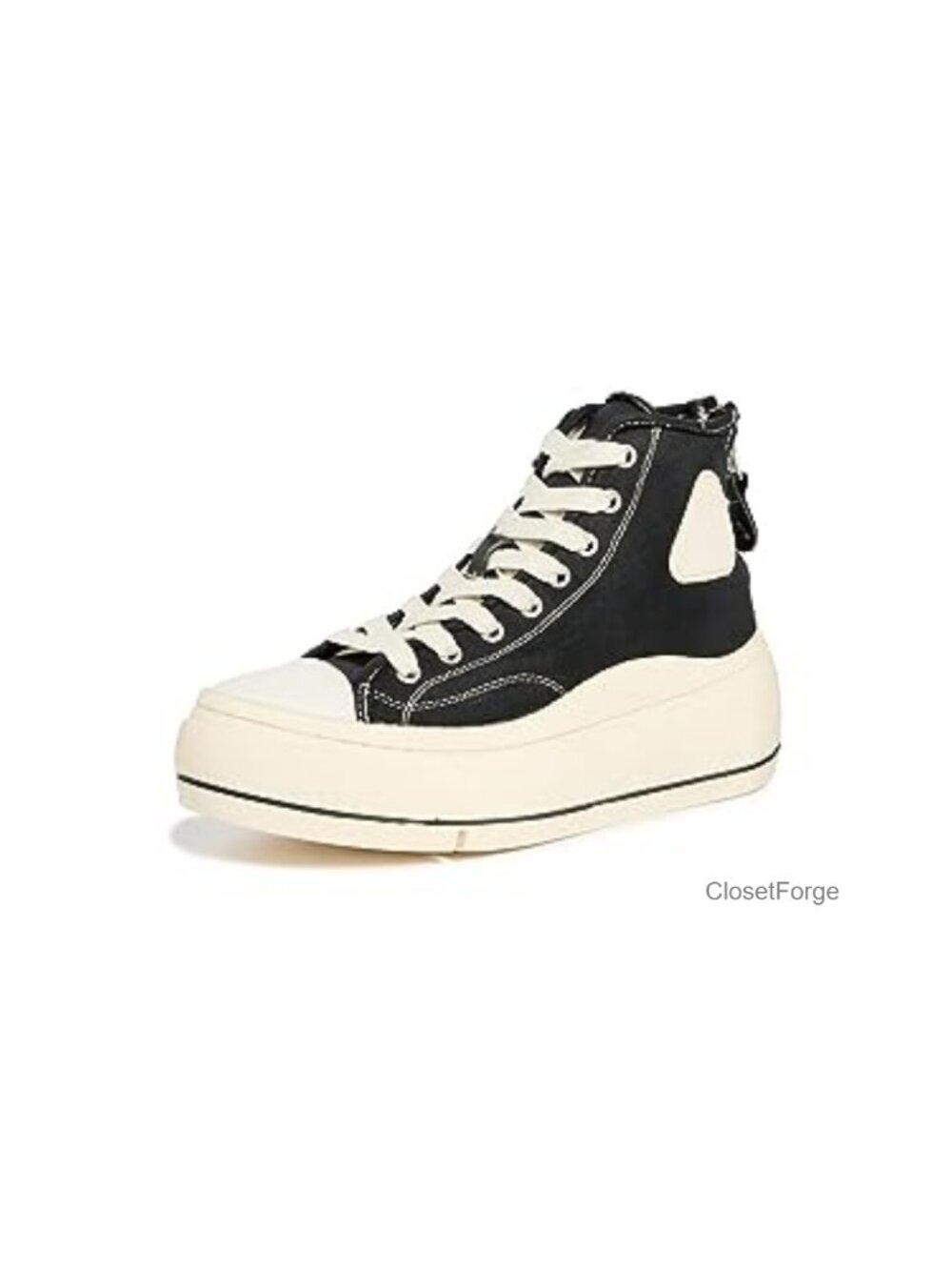R13 High Top Platform Sneakers Canvas Rubber Sole Lace-Up Casual